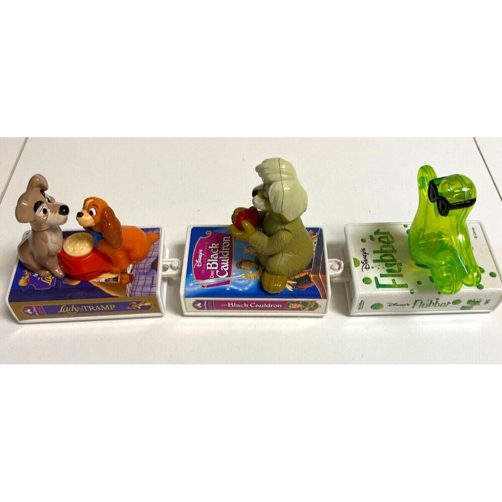 Vintage Disney Toys On Wheels Set of 3 Connect and Moveable Parts